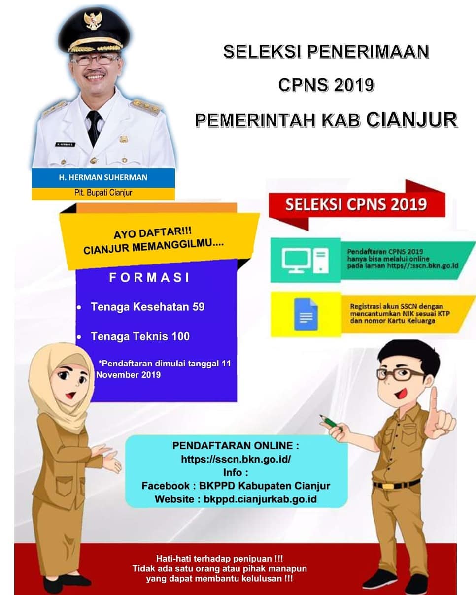 Seleksi Penerimaan CPNS 2019 Pemkab Cianjur