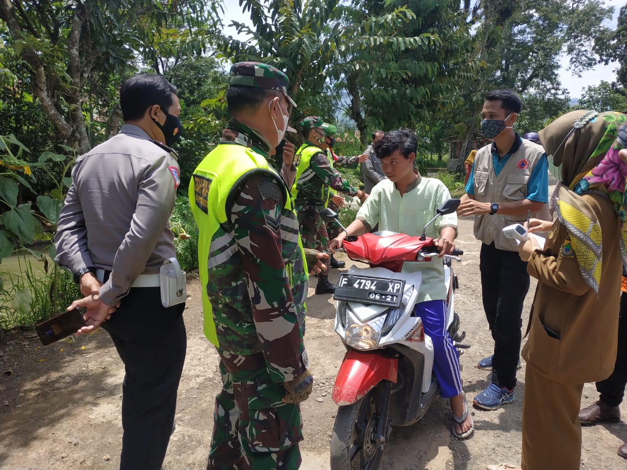  50 Orang Tidak Pakai Masker Terjaring Opersi Yustisi di Rancagoong