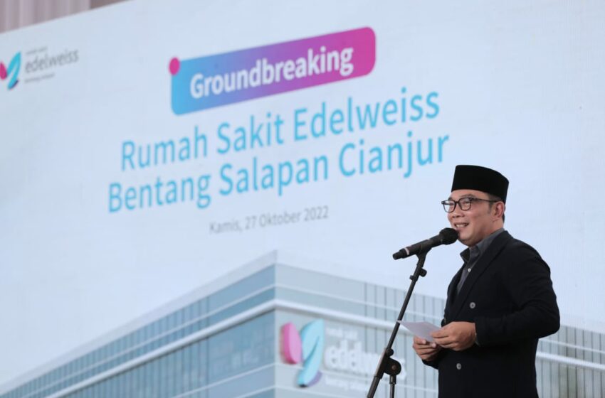  Ridwan Kamil: Pembangunan Rumah Sakit Edelweiss Cianjur Percontohan Kolaborasi Umara dan Ulama
