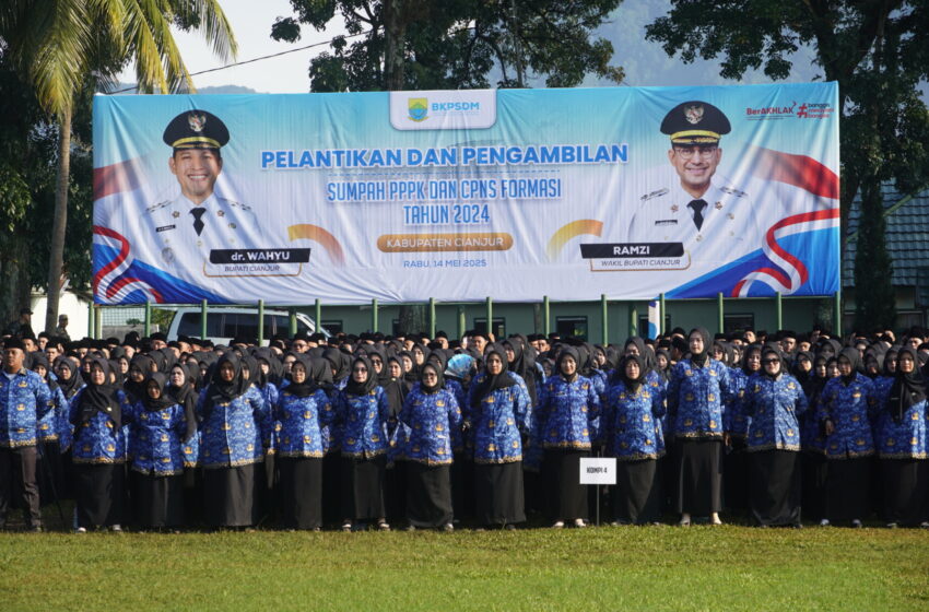  Bupati Cianjur Lantik PPPK dan CPNS Serta Pejabat Struktural: Tegaskan Komitmen Pelayanan Publik yang Profesional